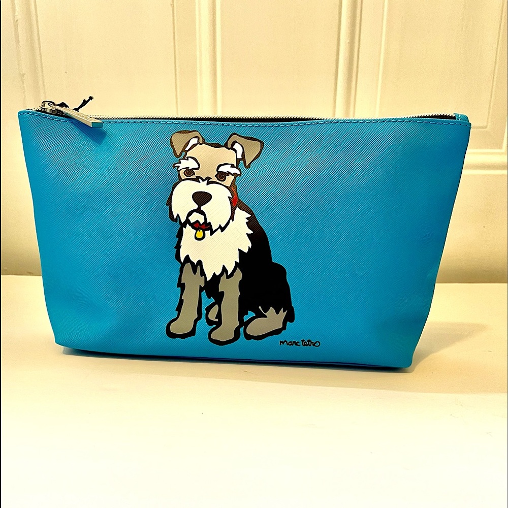 Marc Tetro Schnauzer Large cosmetic bag - NWT